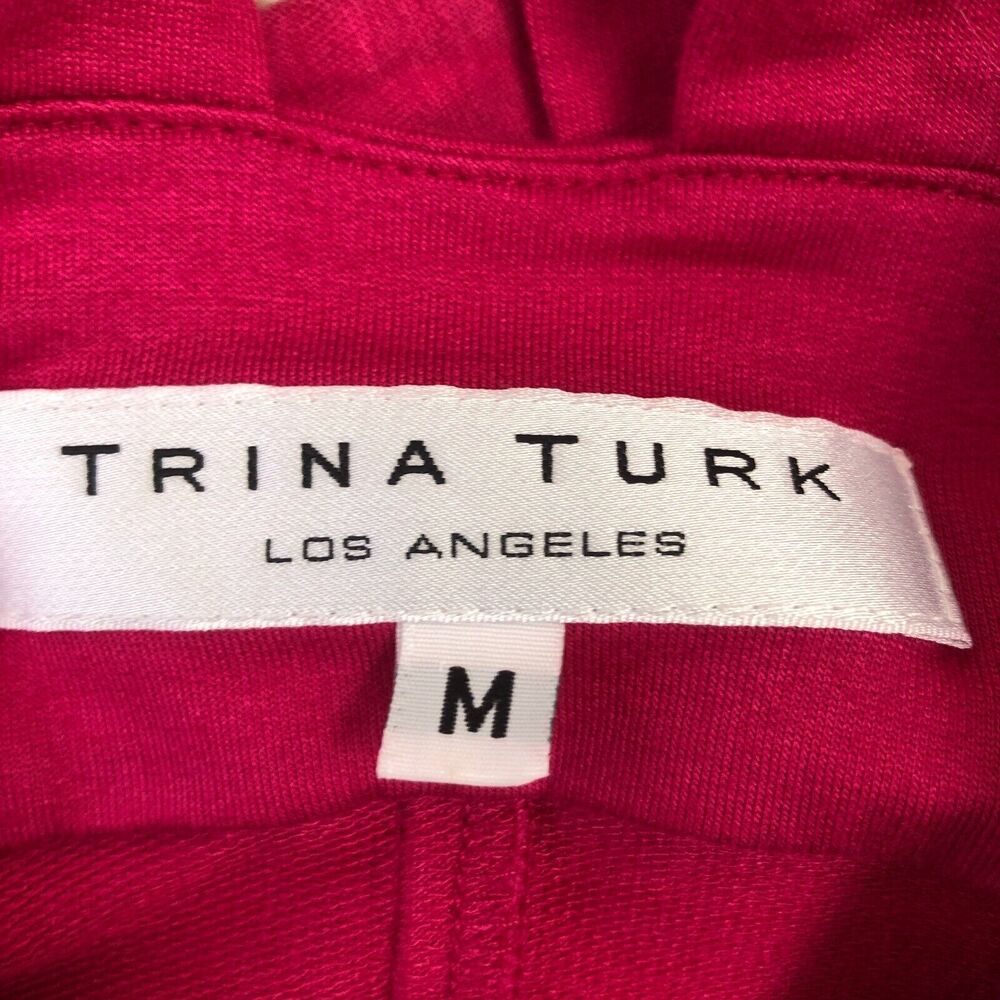 Trina Turk Sexy Fuschia Pink Deep V-Neck Halter Top with Open Back‎ Size Medium - Picture 6 of 10
